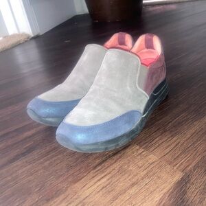 Pas de Rouge women’s grey blue Burgandi shoes Slip-On size  6